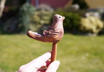keramický ptáček režný