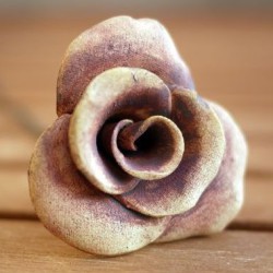 Keramická růže železo, světlá mat