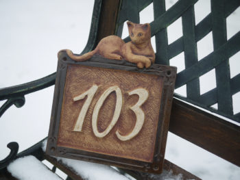 keramické domovní číslo znamení kočka železo 2 lucie polanská